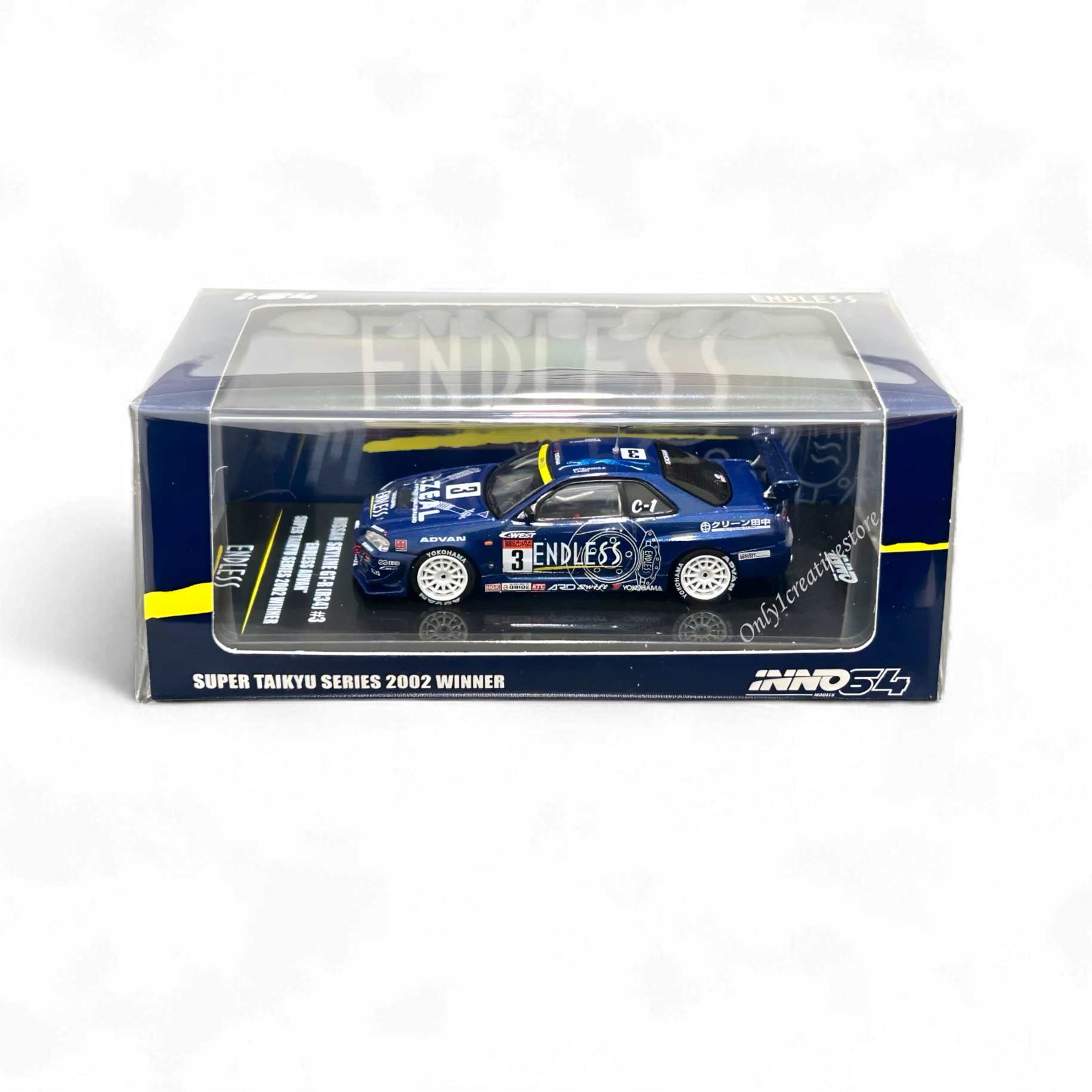 NISSAN SKYLINE GT-R (R34) #3 "ENDLESS ADVAN"  Super Taikyu Series 2002 Winner 1:64 by Inno64 2